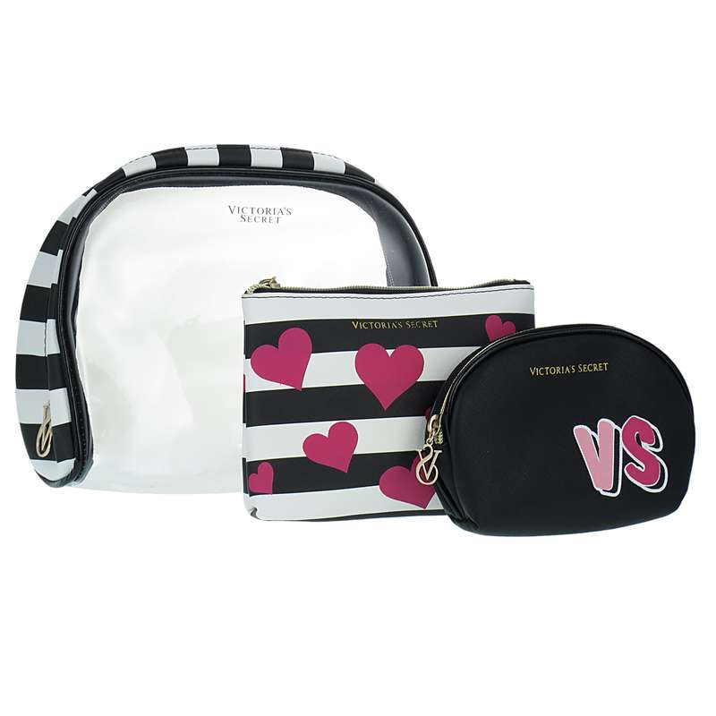کیف لوازم آرایش زنانه ویکتوریا سکرت مدل LOVE کد 02 مجموعه 3 عددی