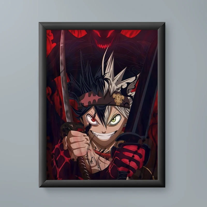 تابلو مدل انیمه آستا بلک کلاور asta black clover anime 14