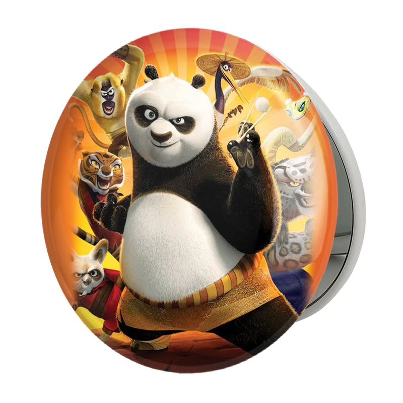 آینه جیبی خندالو طرح پاندا کونگ فو کار مدل تاشو کد 1381 