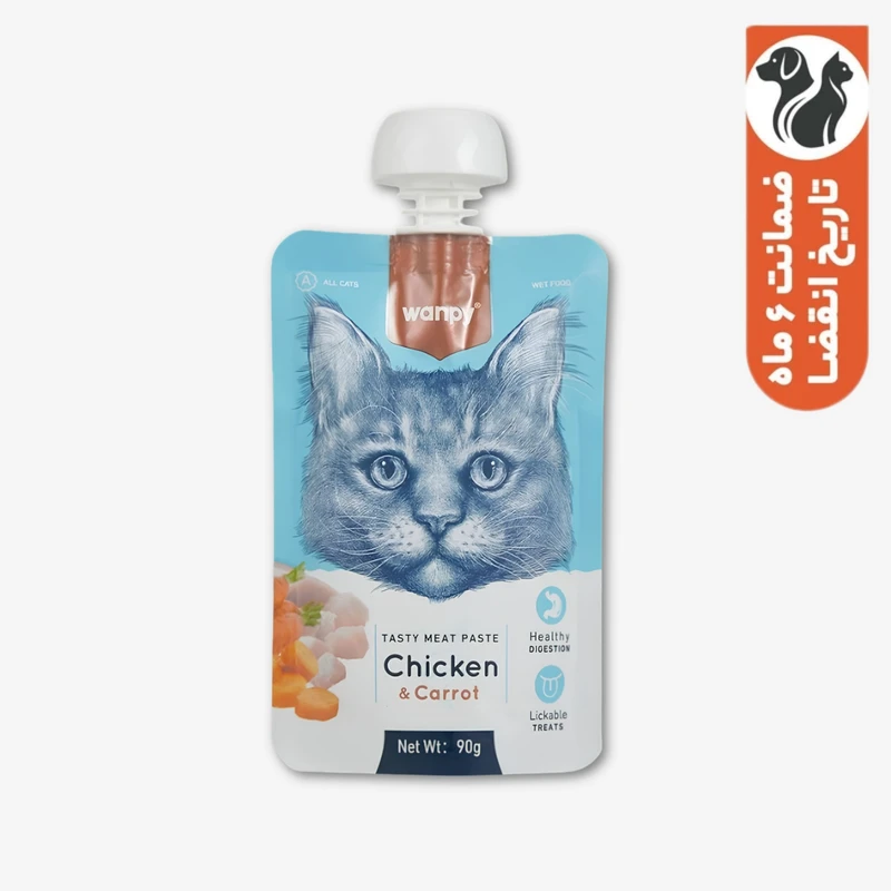 پودینگ گربه ونپی مدل سفارش اروپا طعم مرغ و هویچ وزن 90 گرم