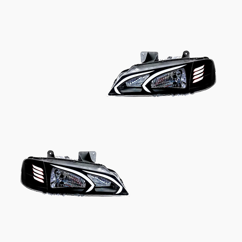 چراغ جلو خودرو گروه پژوهش صنعت مدرن مدل AMG مناسب برای پژو پارس بسته دو عددی