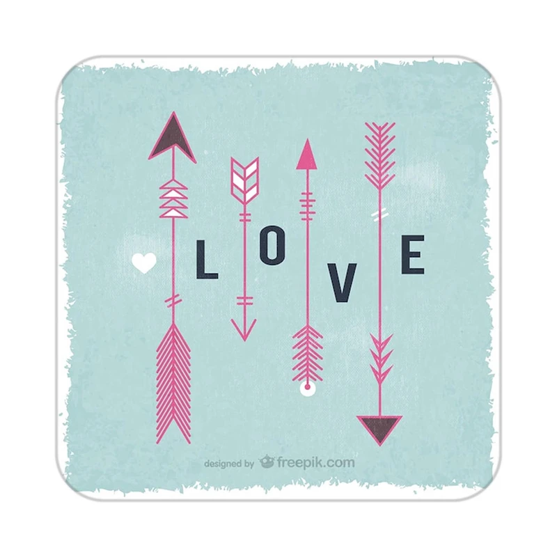 زیر لیوانی کاکتی طرح عاشقانه مدل mp38964