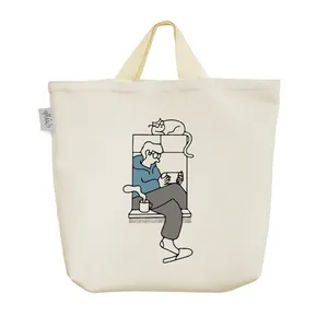 ساک خرید خندالو مدل پسر و گربه کد 5094