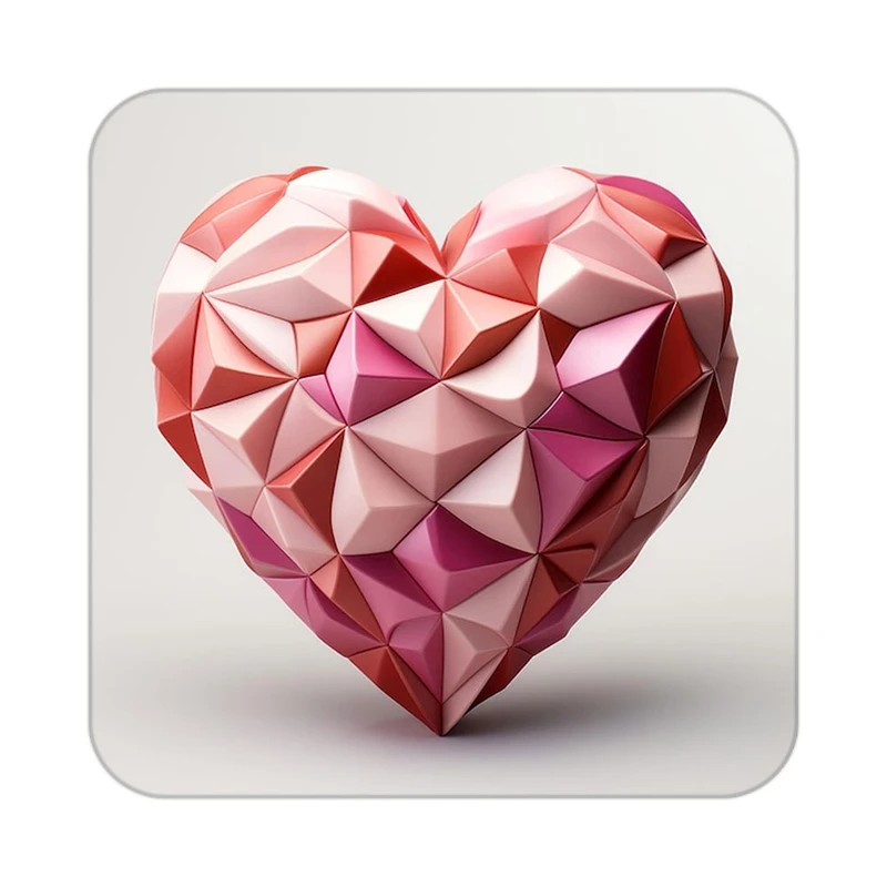 زیر لیوانی کاکتی طرح عاشقانه مدل mp37546