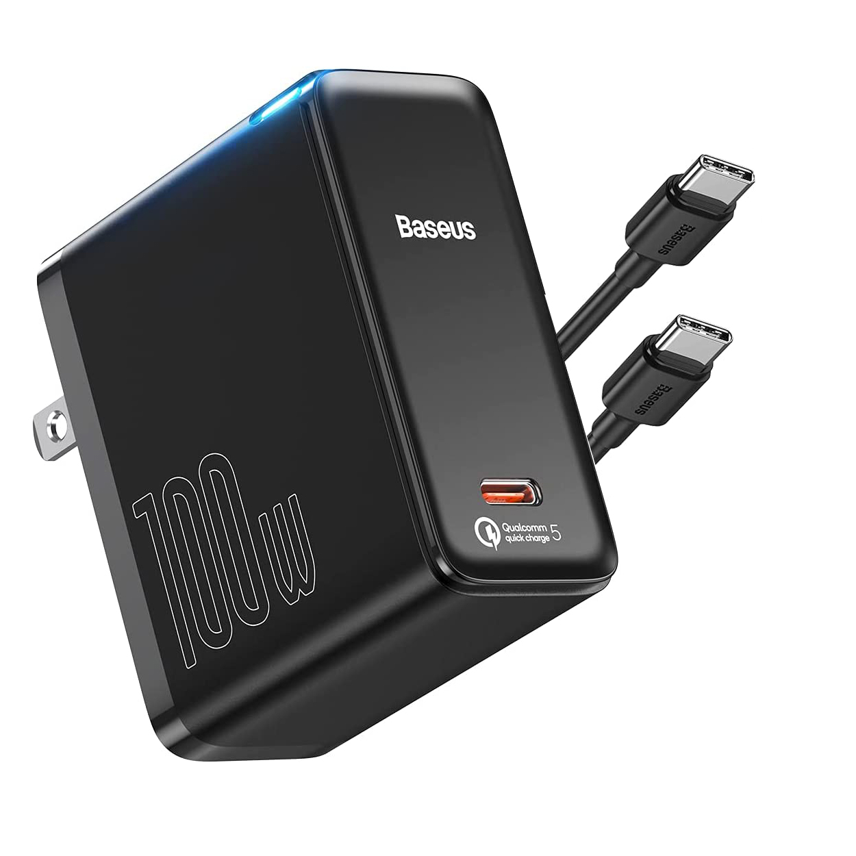 شارژر دیواری باسئوس مدل CCGAN100CC به همراه کابل تبدیل USB- C