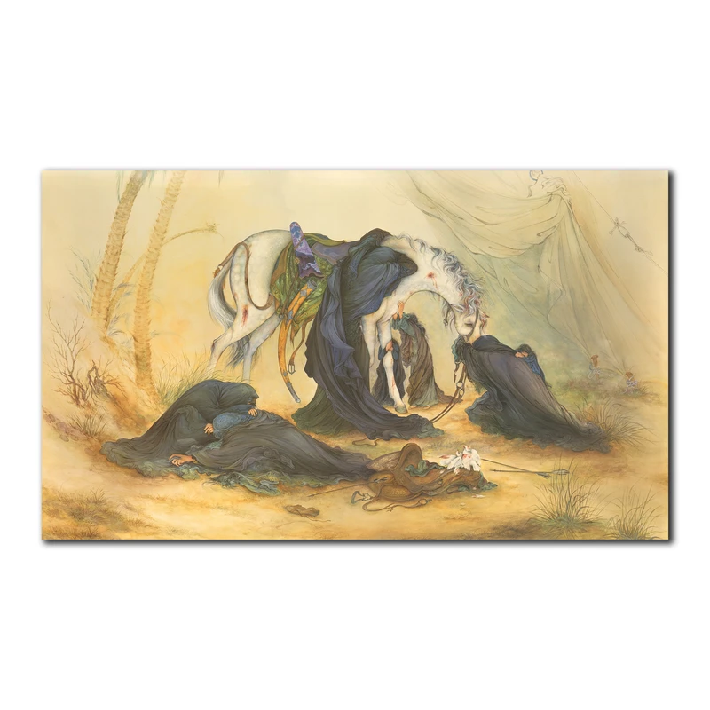 تابلو بوم طرح عصر عاشورا اثر استاد محمود فرشچیان