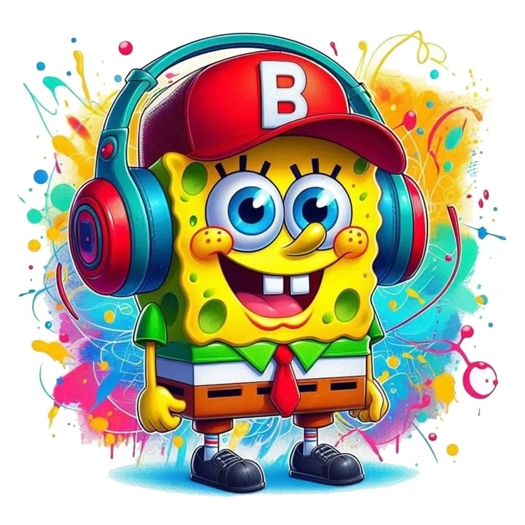 استیکر پارچه و لباس پاد آفرین مدل باب اسفنجی کد 1625