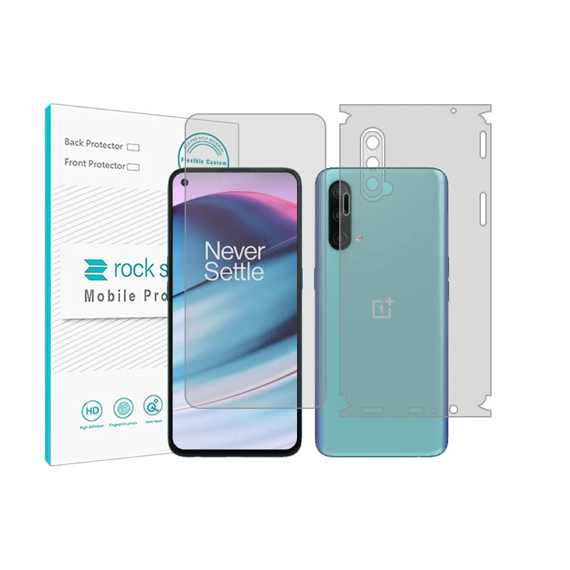 محافظ صفحه نمایش شفاف راک اسپیس مدل HyGEL مناسب برای گوشی موبایل وان پلاس Nord CE 5G به همراه محافظ پشت گوشی