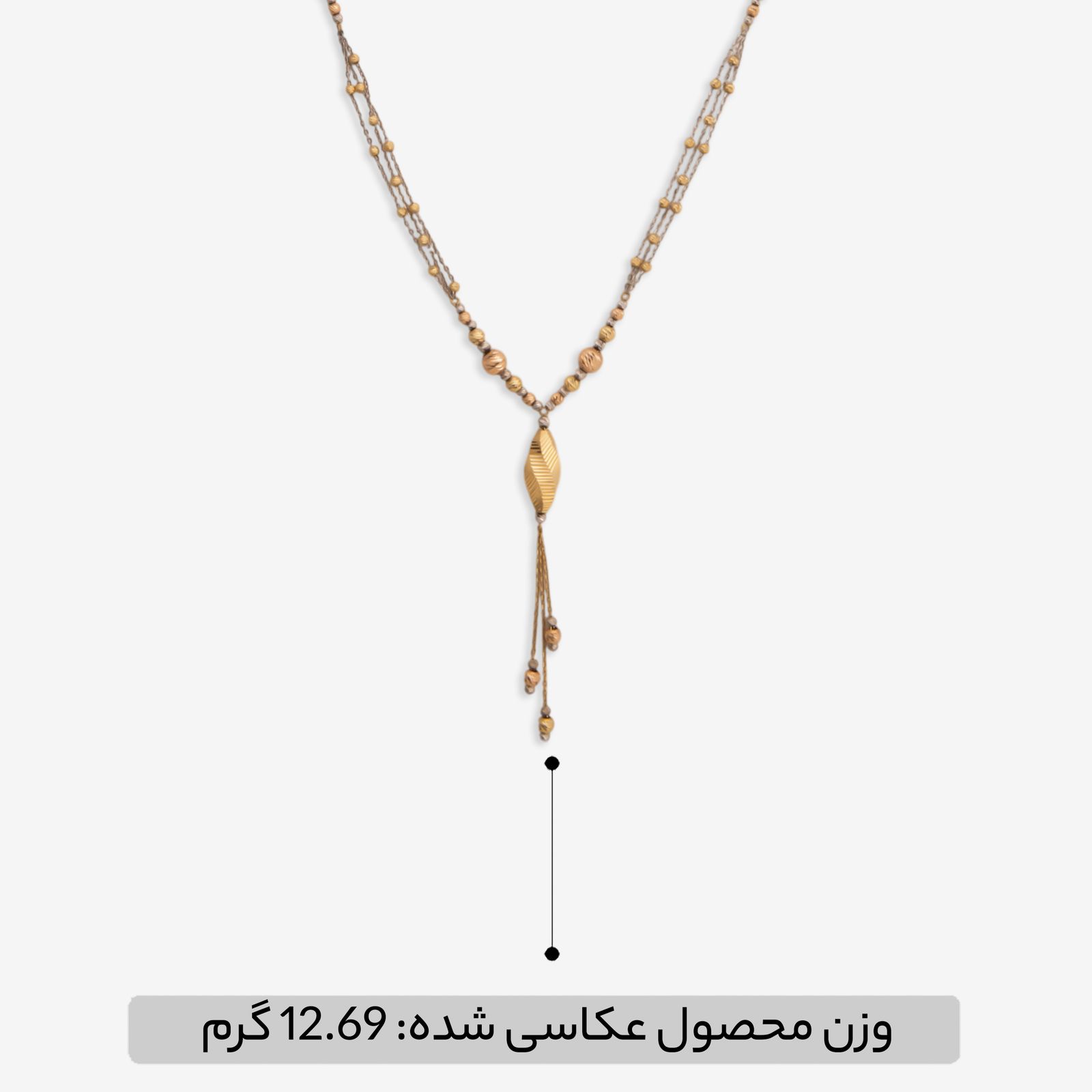 گردنبند طلا رولباسی 18 عیار زنانه با طرح البرنادو گلدم مدل pe144002 -  - 8