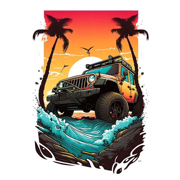 استیکر پارچه و لباس پاد آفرین مدل آفرود کد S5184