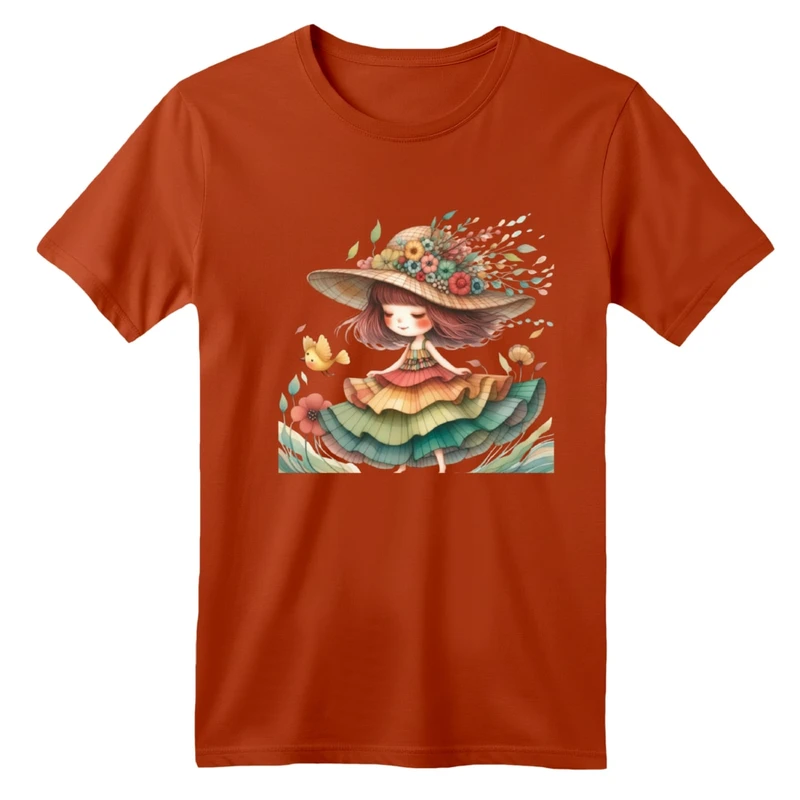 تی شرت آستین کوتاه بچگانه مدل دخترک کد 5