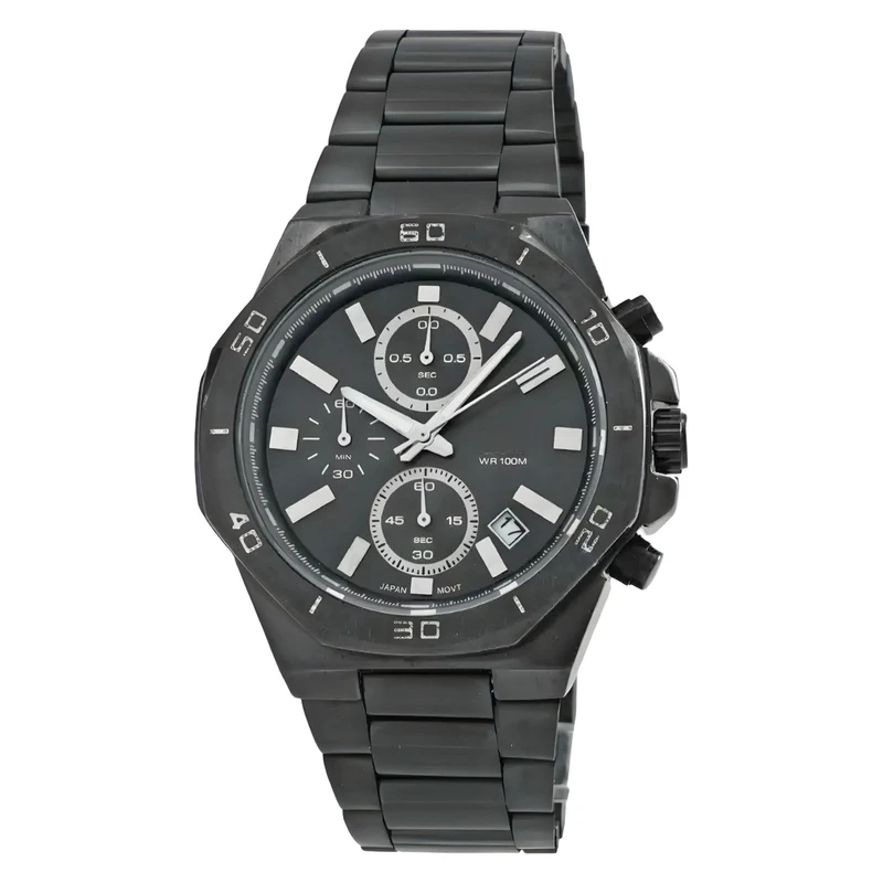 ساعت مچی عقربه‌ای کوارتز مردانه مدل سه موتور فعال کرنوگراف کد 101