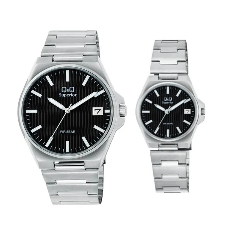 ست ساعت مچی عقربه ای زنانه و مردانه کیو اند کیو مدل s22a_002vy_S21A-002VY