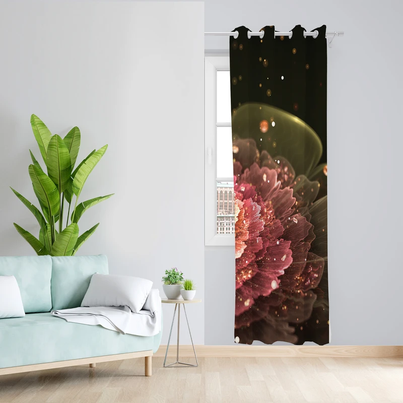 پرده طرح نور مدل مخمل پانچی کد L 1392R Z سایز 140x200 سانتی متر