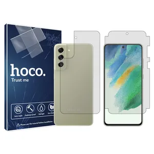 Hoco screen protector HyGEL model suitable for Samsung Galaxy S21fe  mobile phone along with back protector