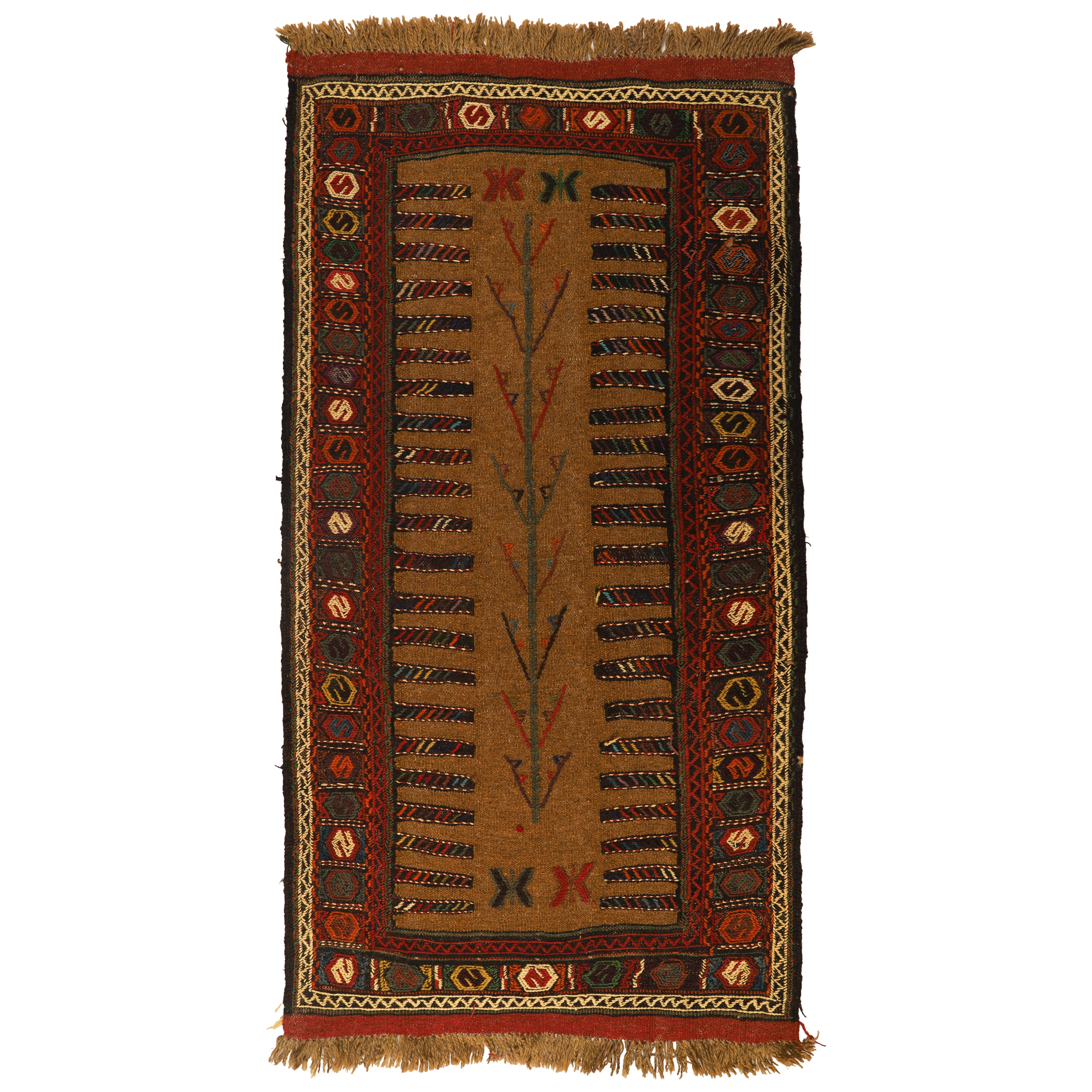 گلیم دستبافت دومتری طرح سفره کردی کد 140461