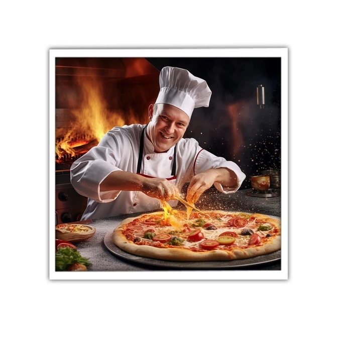 تابلو نوری بکلیت طرح رستوران و پیتزا مدل لایت باکس W-MID-19970