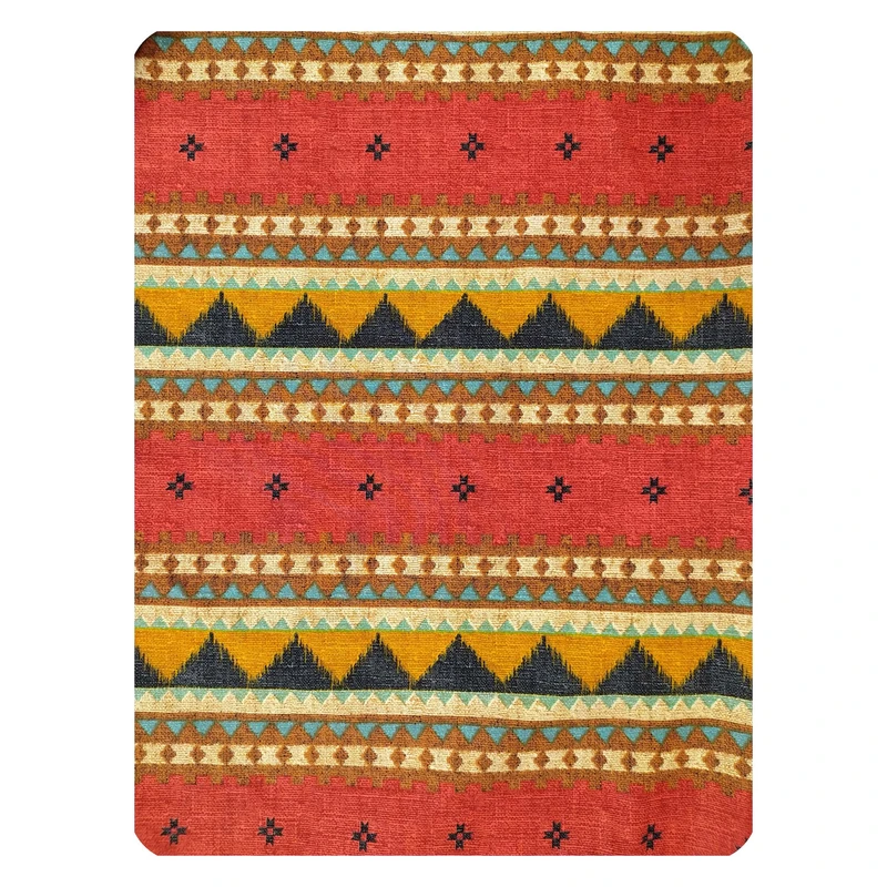 ملحفه کتان نخ رزین تاژ مدل گبه کد M104-1 یک نفره سایز 235x170 سانتی‌متر