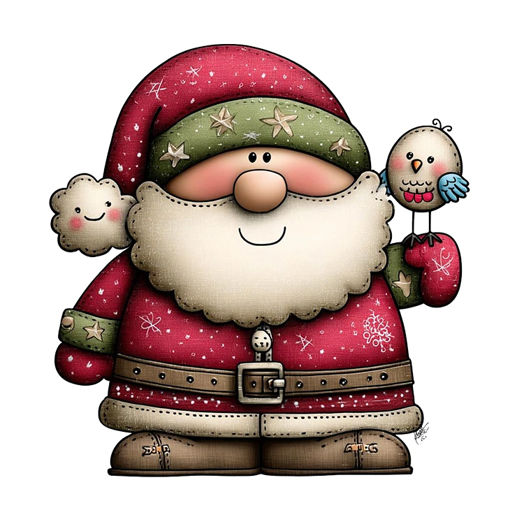 استیکر پارچه و لباس پاد آفرین مدل کریسمس طرح بابانوئل کاج گوزن آدم برفی قهوه کد S2818