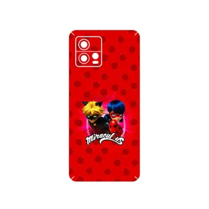 MAHOOT Ladybug and Cat Noir Cover Sticker for Motorola Moto G72