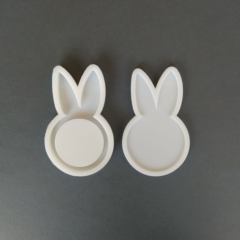 قالب رزین مدل آکواریومی طرح سر خرگوش مجموعه 2 عددی