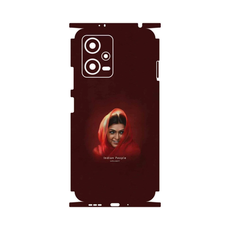 برچسب پوششی ماهوت مدل Portrait of an Indian Woman-FullSkin مناسب برای گوشی موبایل شیائومی Redmi Note 12 5G