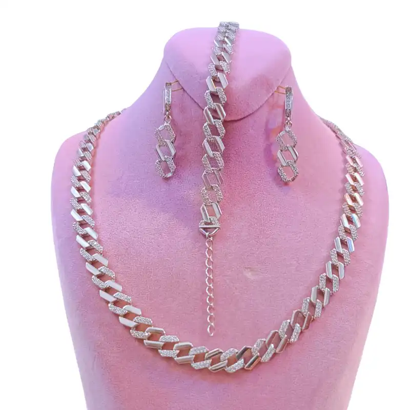 نیم ست نقره زنانه مدل rzzdeh-007