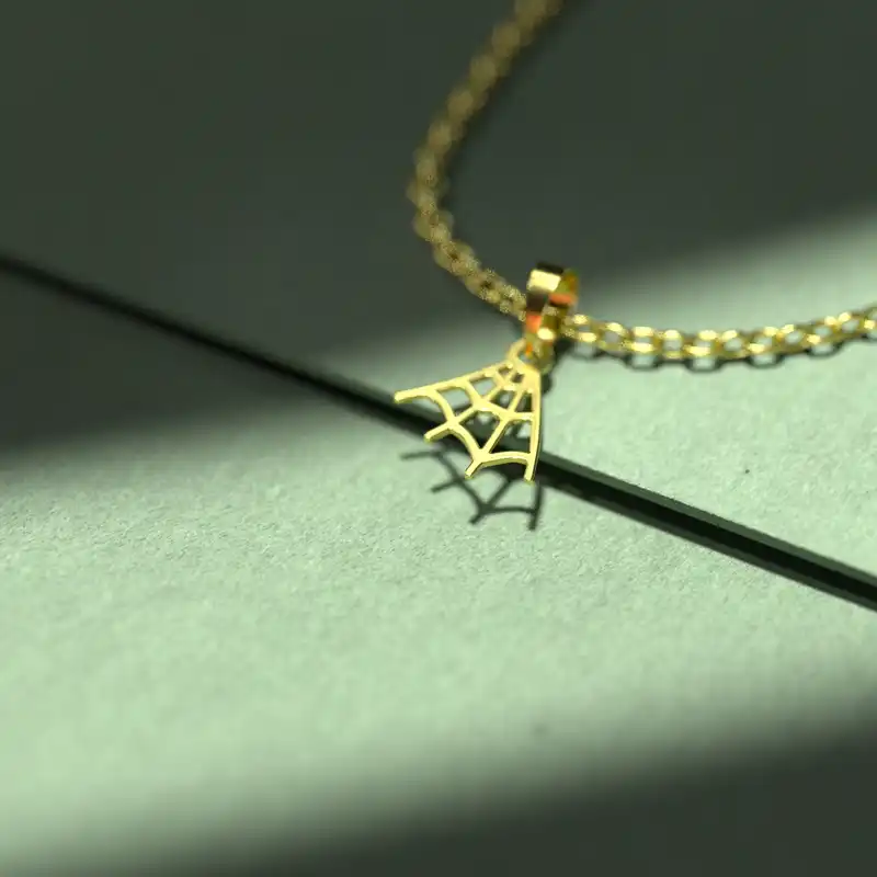 گردنبند طلا 18 عیار زنانه مدوپد مدل تار عنکبوت کد A3-1-1201