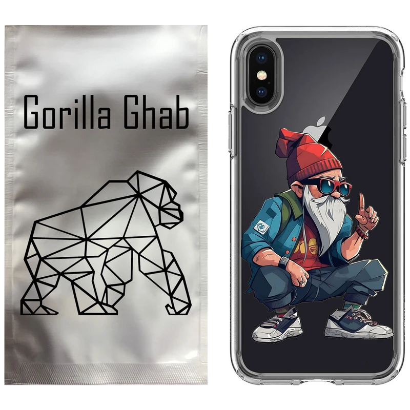 کاور گوریلا قاب مدل CLG کد 48 طرح پیرمرد مناسب برای گوشی موبایل اپل iPhone X / XS