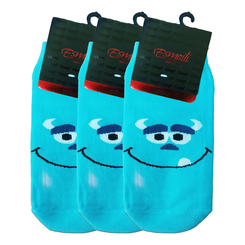 جوراب ساق کوتاه زنانه مدل سالیوان بسته 3 عددی