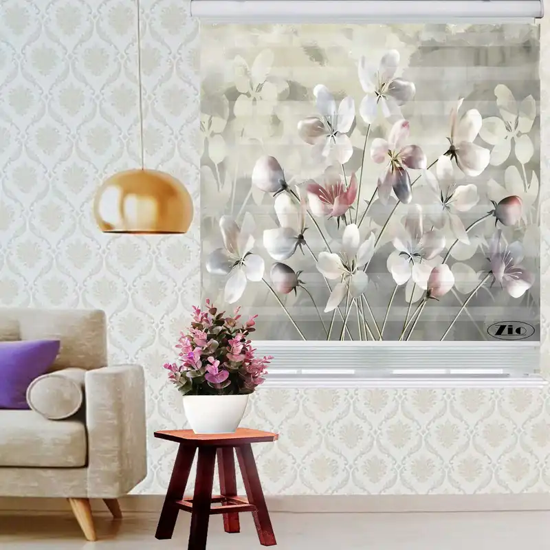 پرده زبرا زیو کد 3D1098 سایز 150x150 سانتی متر