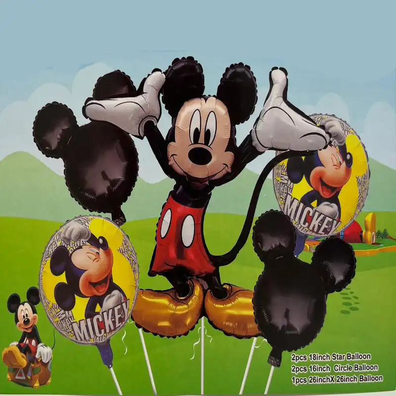 بادکنک فویلی طرح میکی موس کد089 مجموعه 5 عددی