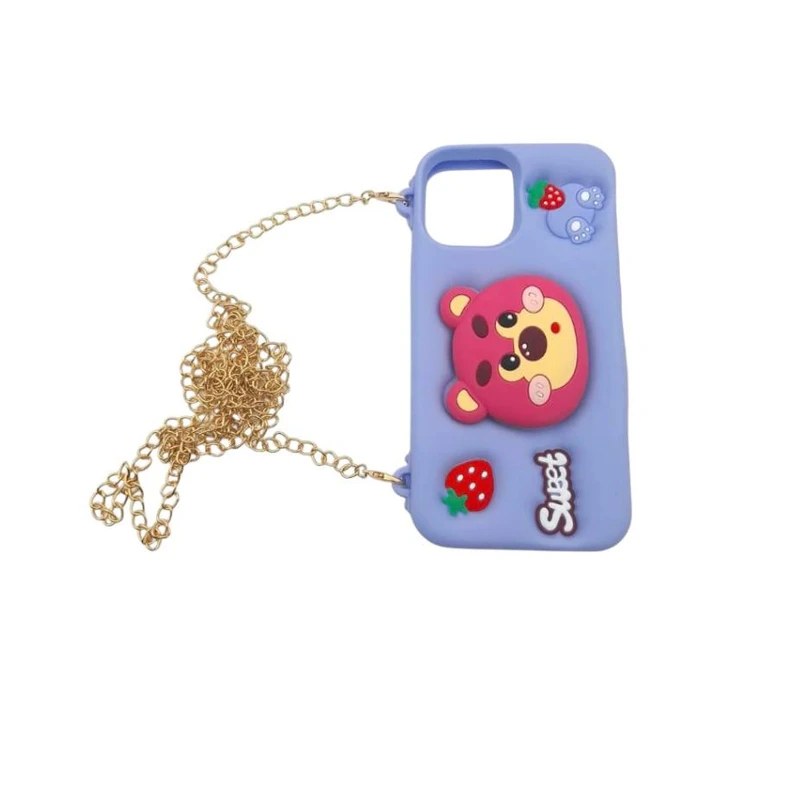 کاور مدل عروسکی طرح خرس  کد Tedy70 مناسب برای گوشی موبایل اپل  Iphone 13 promax به همراه بند آویز