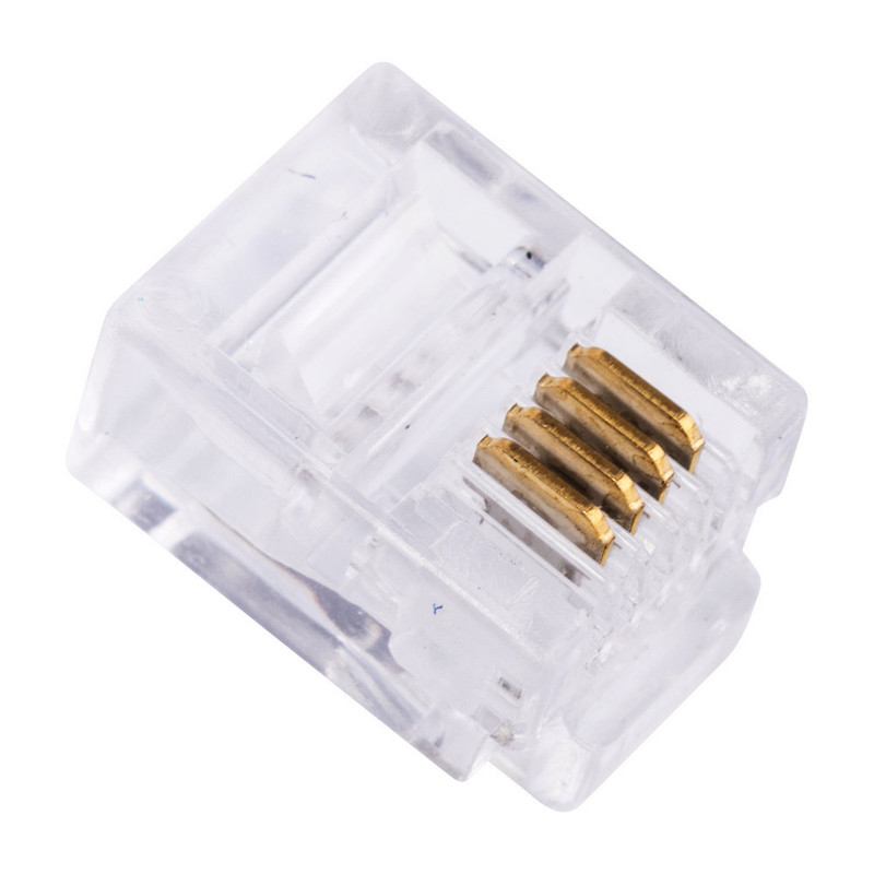 سوکت تلفن مدل TTS-RJ12-6P4C بسته 20 عددی