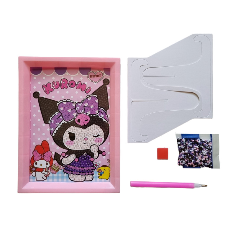 بازی آموزشی مدل ساخت تابلو نقاشی الماسی قاب دار طرح کرومی و ملودی کد 01