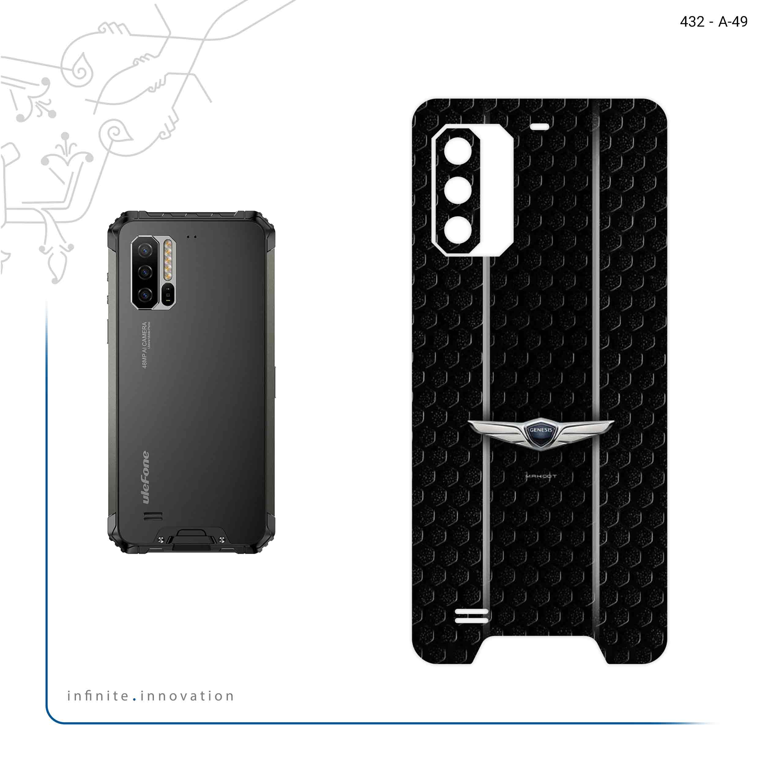 برچسب پوششی ماهوت مدل Genesis مناسب برای گوشی موبایل یولفون Armor 7