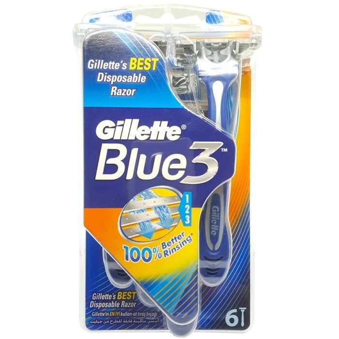 خود تراش ژیلت مدل Blue 3 بسته 6 عددی