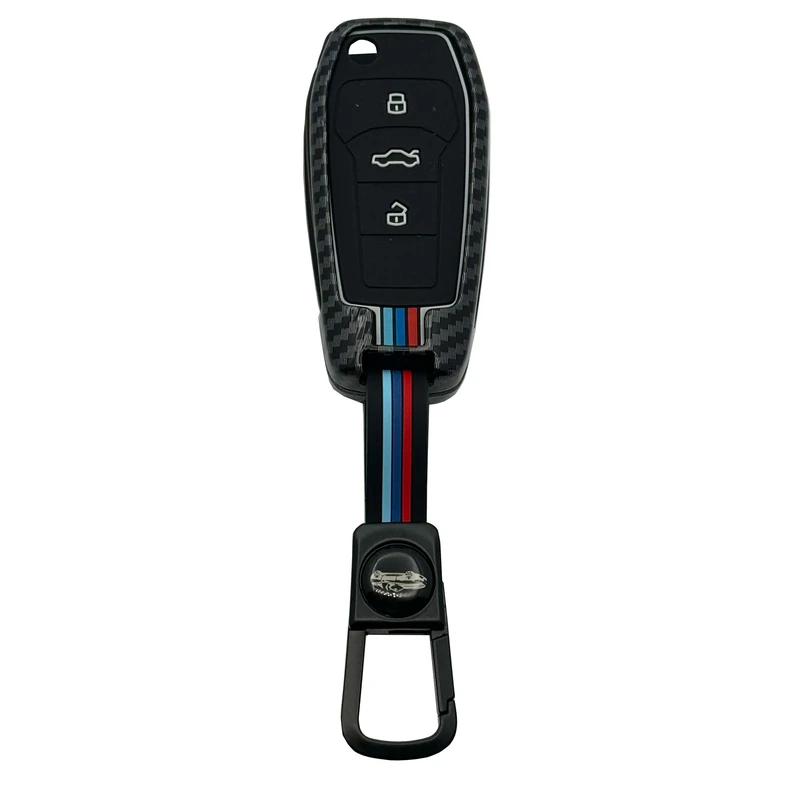 کاور ریموت و سوئیچ خودرو ام آر جی مدل A1084طرح فلز کربن مناسب برای کوییک