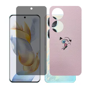 Glass together model privacy screen protector suitable for Honor 70 mobile phone with back cover sticker