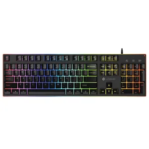 کیبورد گیمینگ لاجی کی مدل K210B، سوییچ ممبران، Full-Size، نورپردازی RGB