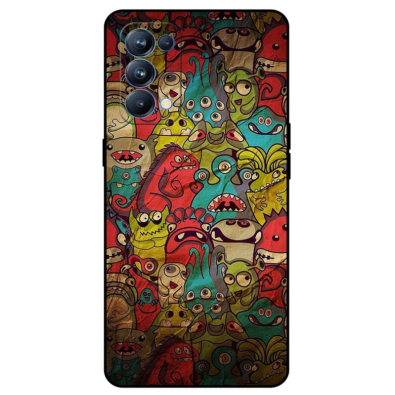 کاور مگافون طرح هیولا مدل 0101 مناسب برای گوشی موبایل اوپو Reno 5 Pro 5G