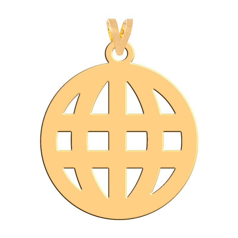 آویز گردنبند طلا 18 عیار زنانه فرشته مدل کره زمین WNL-000168