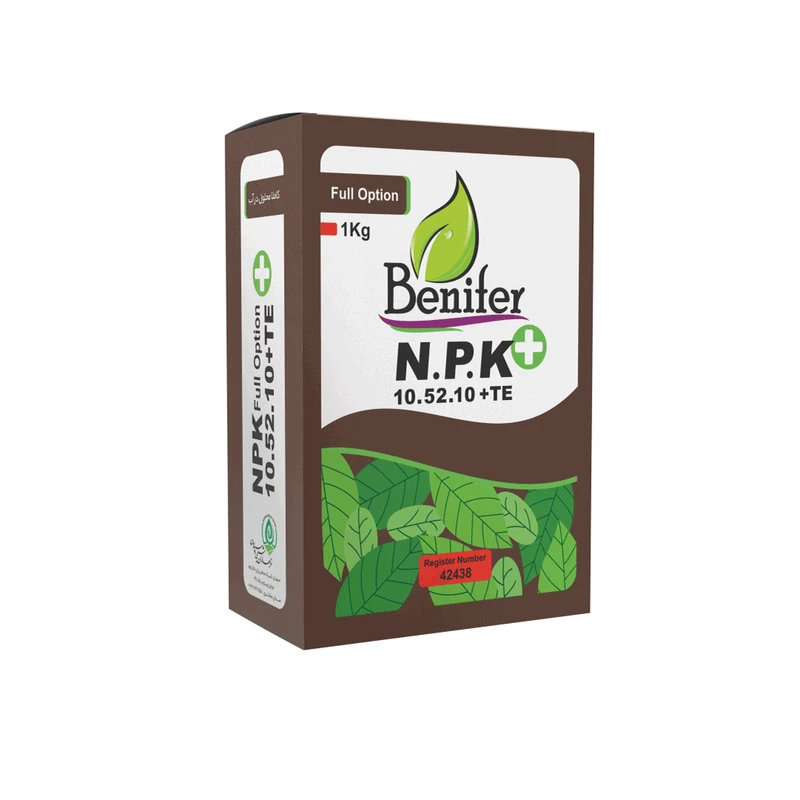 کود NPK 10 52 10 ریشه زا بنیفر مدل فول آپشن وزن 1 کیلوگرم