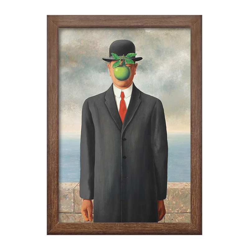 تابلو خندالو طرح نقاشی پسر انسان اثر رنه ماگریت کد F12440