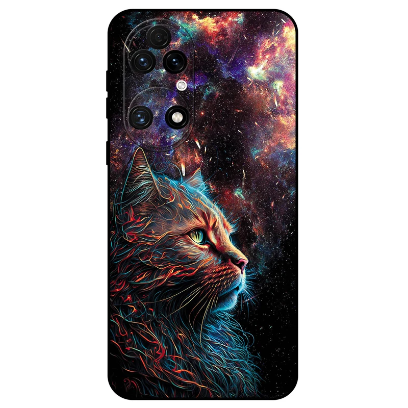 کاور مگافون طرح گربه کهکشانی مدل 4203 مناسب برای گوشی موبایل هوآوی P50 / P50E