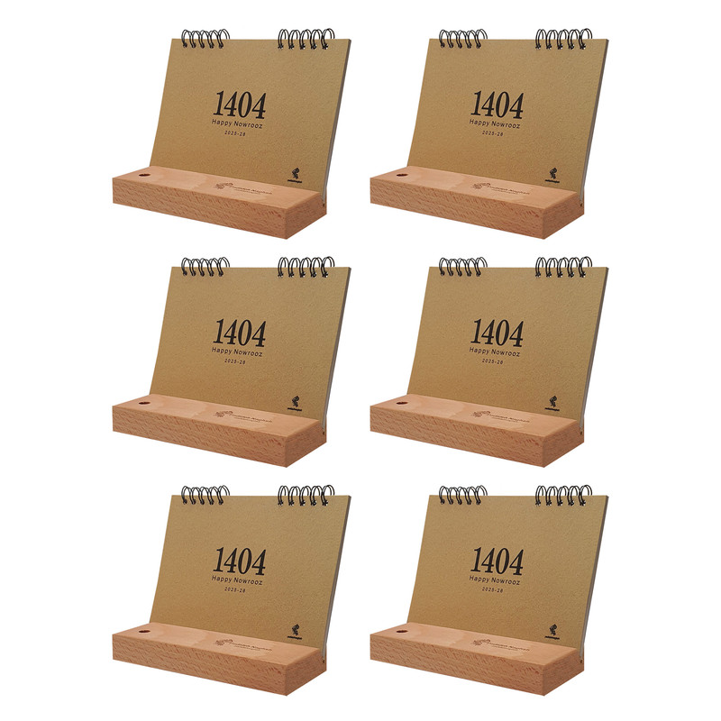 تقویم رومیزی سال 1404 پدیده نقش مدل flower craft بسته 6 عددی