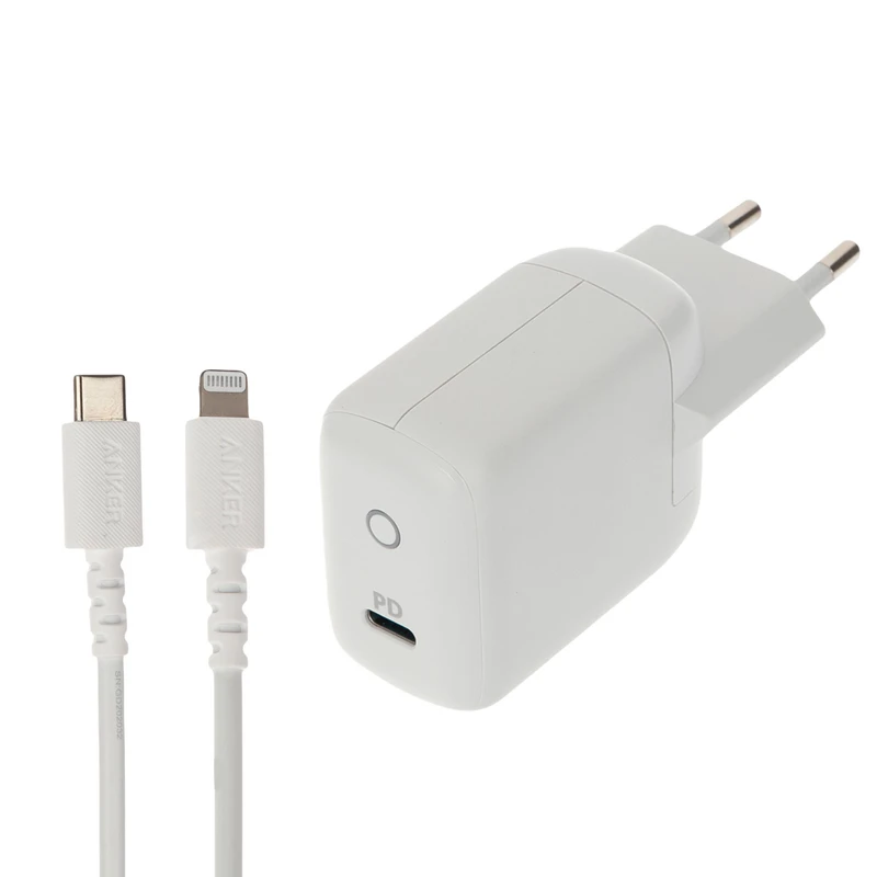 شارژر دیواری انکر مدل B2019-L به همراه کابل تبدیل لایتنینگ