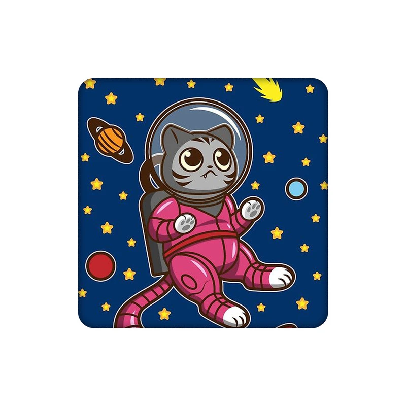 زیرلیوانی طرح گربه فضایی دلخور کد 5211273