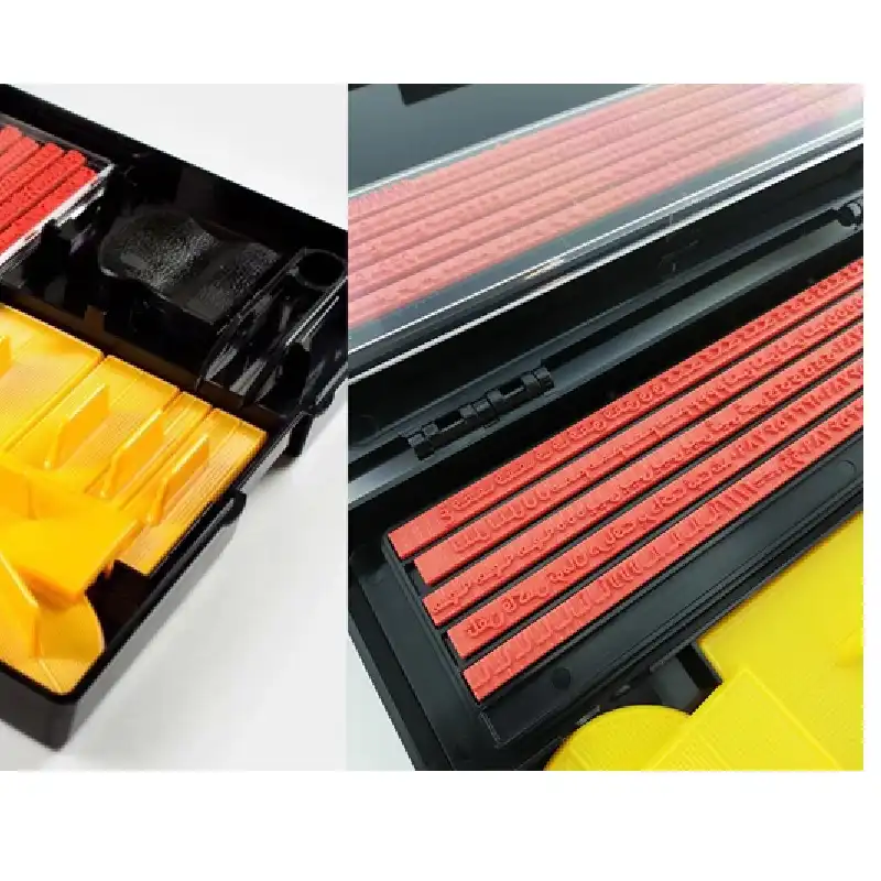 مهر شاینی مدل S-200 طرح حروف و علائم فارسی مجموعه 12 عددی به همراه استامپ