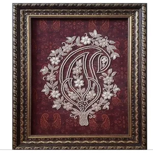 تابلو سرمه دوزی مدل بته جقه طرح عتیق کد g823